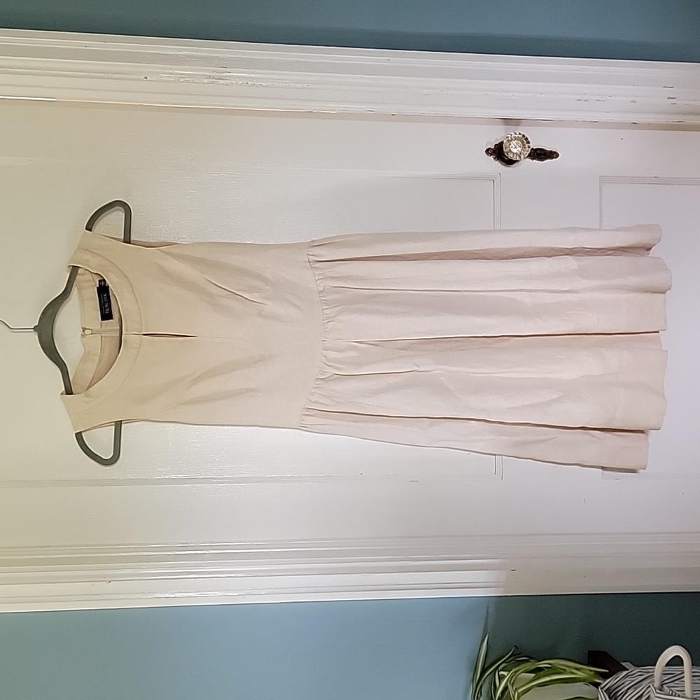 Linen Dress Ricki size 10  Freeman for Teri Jon Reteo 60s
